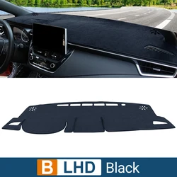 Hybrid Car Dashboard Mat Sun Shade Non - Slip Pad Cover Accessories (B Black LHD)