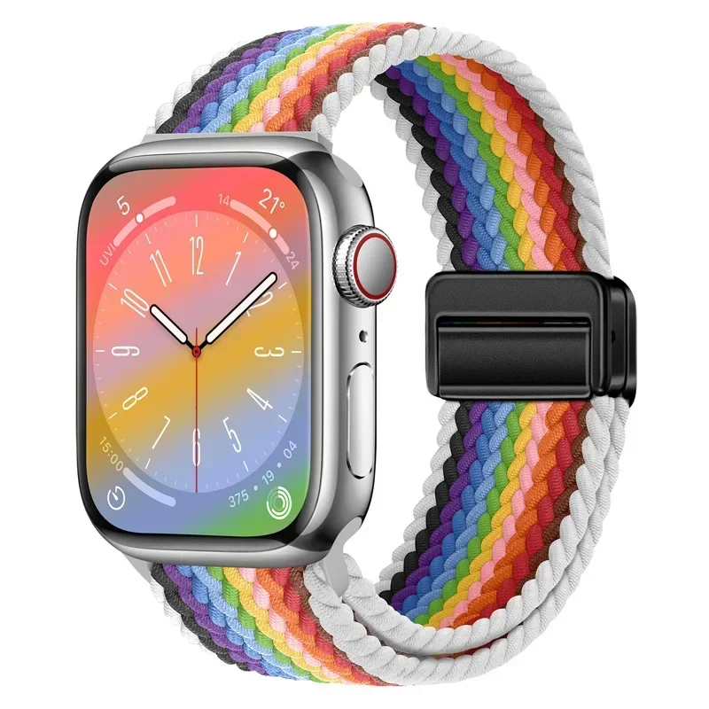 Nylon Braided Loop Strap with Magnetic Buckle