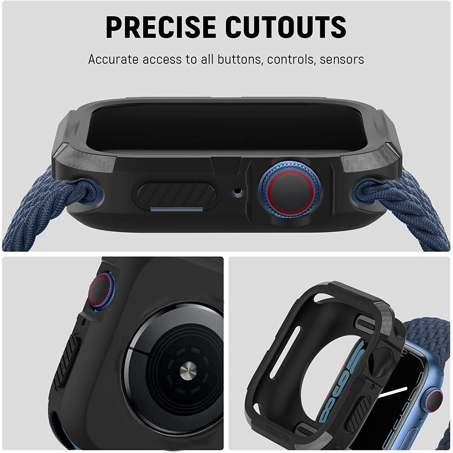 Durable Apple Watch Protective Cover with TPU Screen Protector