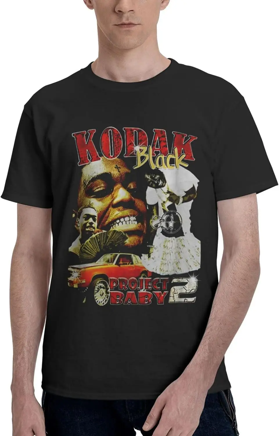 

Men's T Shirt Crewneck Cotton Short Sleeve Classic Tee Shirt Tops Black