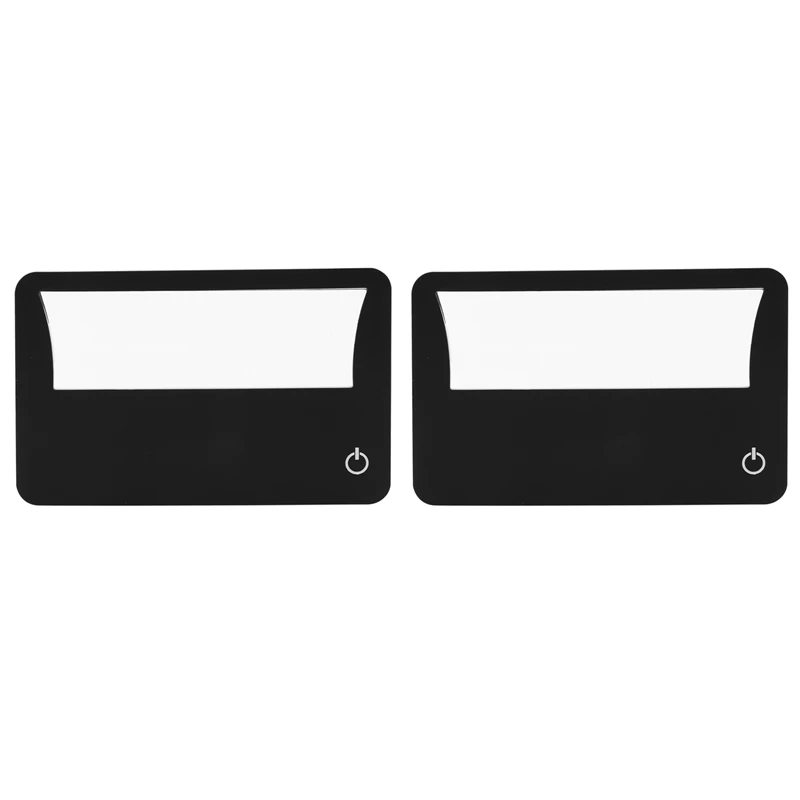New Credit Card Size Lighted 3x Magnifier Bundle Includes 2 Magnifiers, Each Magnifier For