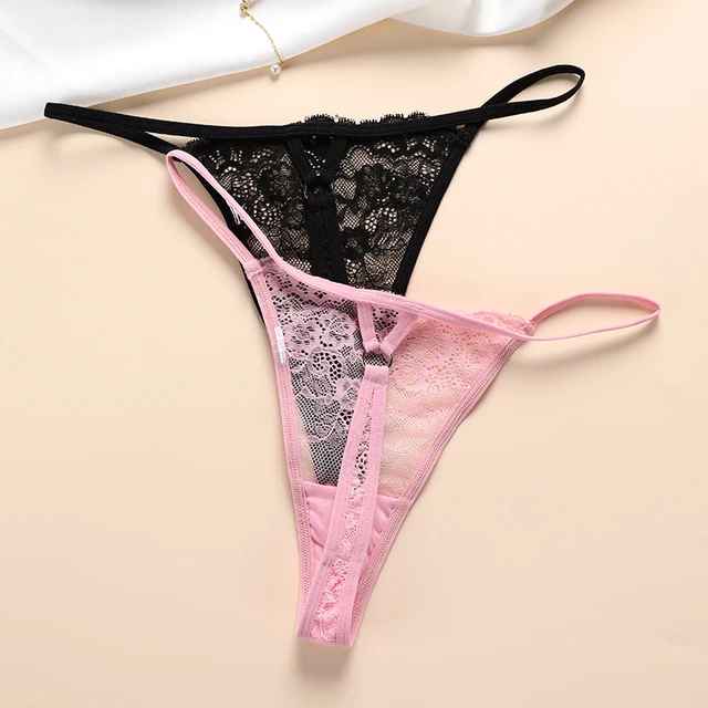 Sexy Thong Girls G String Lace Panties Women Briefs Hollow Out Transparent  Underwear Female Thin Low Waist Lingerie Size S-XL - AliExpress