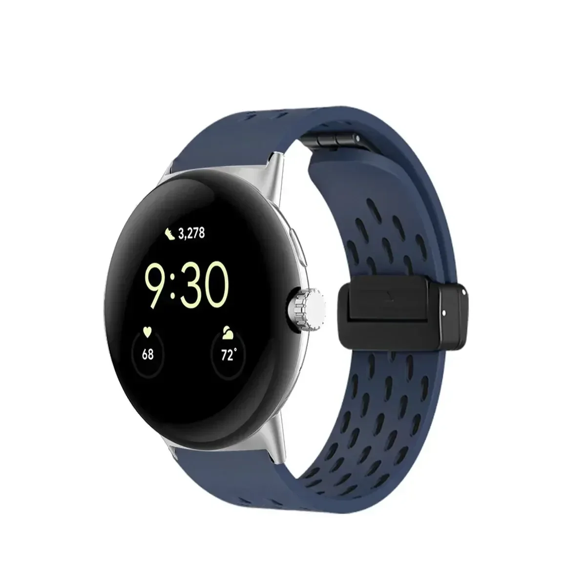 Silicone Magnetic Bracelet for Pixel Watch 41mm - Sporty Smartwatch Band Accessory