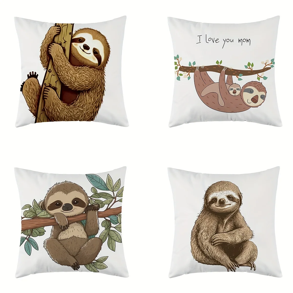 

1pc Living Room Bedroom Sofa Sloth Throw Pillow Cover One Pillow Insert Not Included Pillow Case Cushion Cover Home Decor