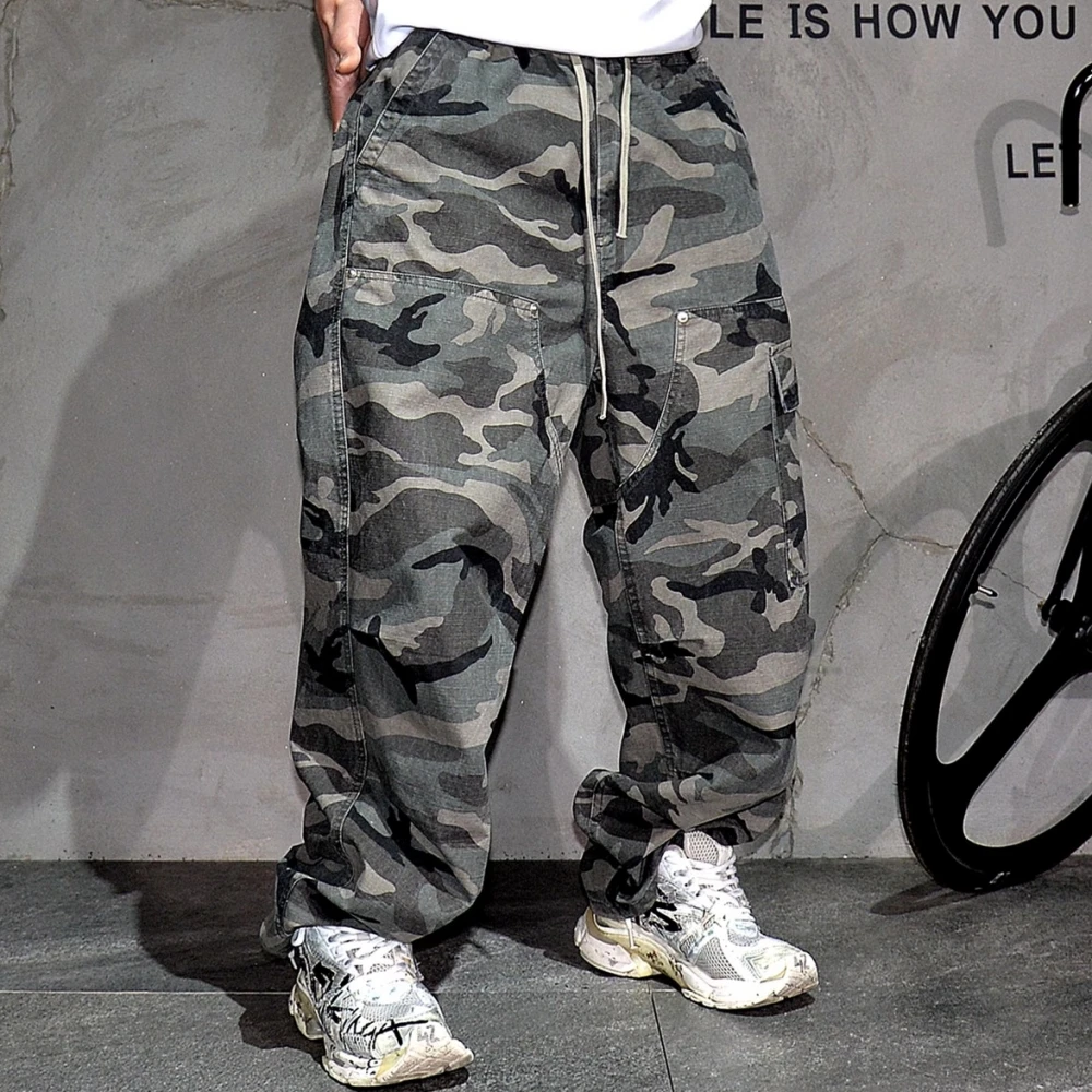 Mens American Tactical Cargo Pants Premium Camo Baggy Loose