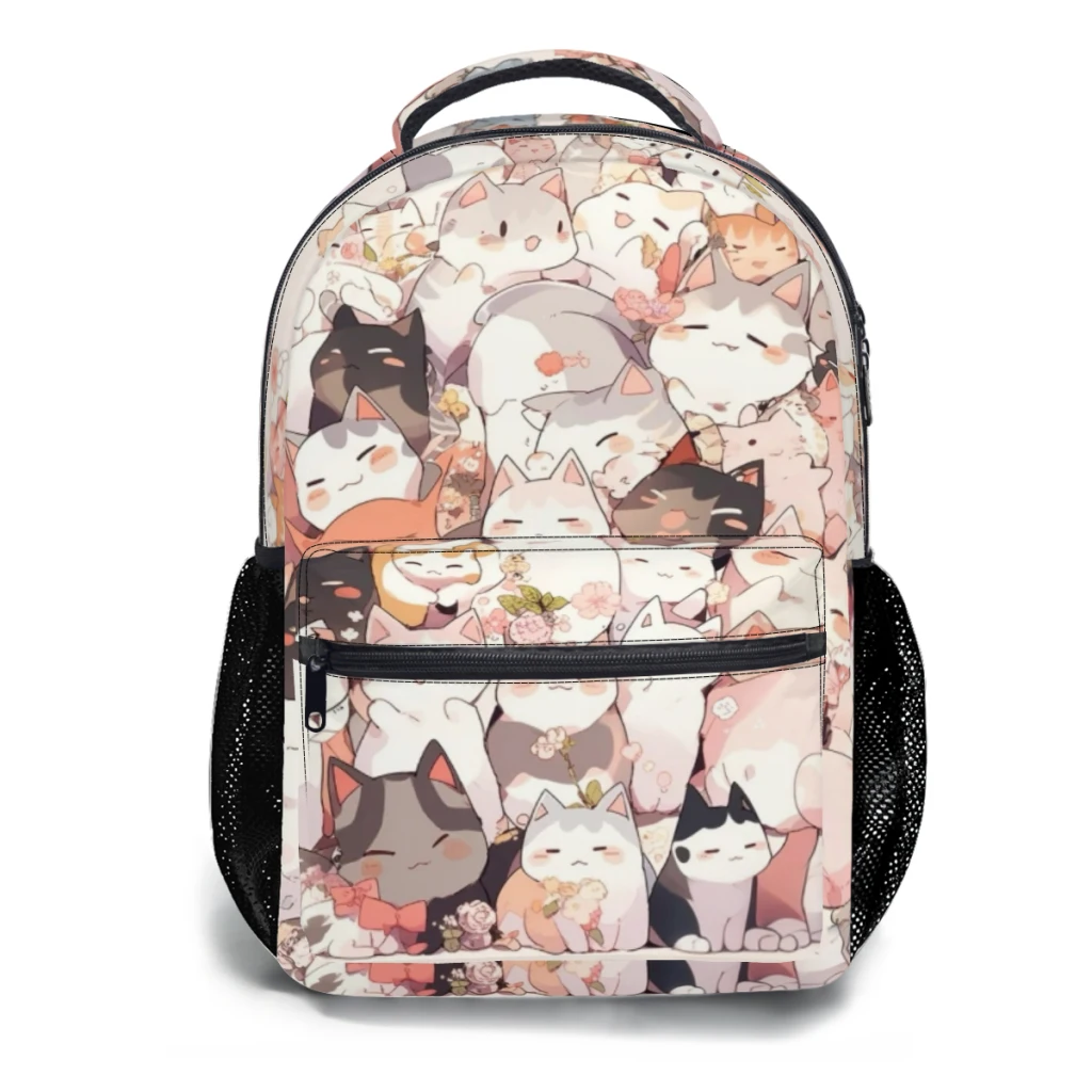 cute cat Schoolbag For Girls Large Capacity Student Backpack Cartoon High School Student Backpack