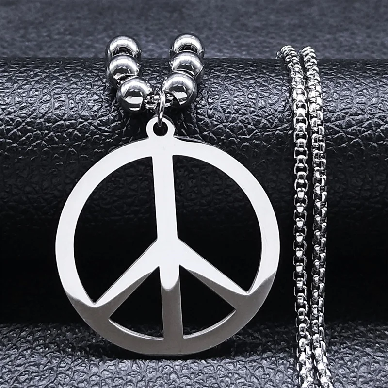 Black/silvery/colorful Anti war Peace Symbol Necklace - Temu