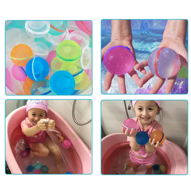 Funny Water Ball Bomb Toy Reusable Water Absorbent Ball Suction Balloon Splash Balls For Kids Outdoor Garden Playing Water Toys 3