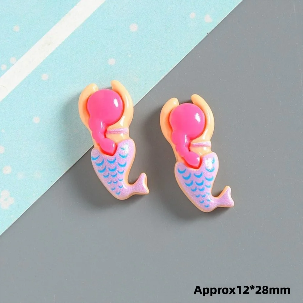 1/6 pcs New Funny Design Resin Shoes Ornaments Colorful Swimming Sandals Shoes Decoration Kawaii Cartoon Charms Boys