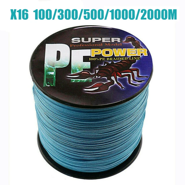 Dorisea 16 Strands Hollow Braided Fishing Line 20lb-500lb 100M Black Hollow  Core