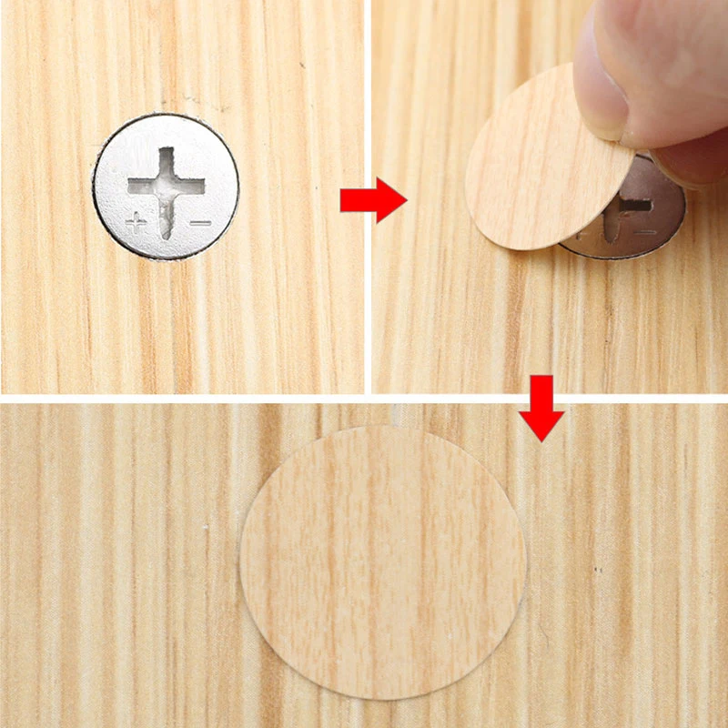 Description Picture 5 of item54pcs New Furniture Cabinet Self-adhesive Sealing Stickers Table Screw Hole Decorative Anti-dust PVC Furniture Cover Stickers
