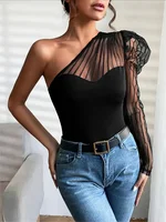 Melody Mesh Stitching Long Sleeve Top 3