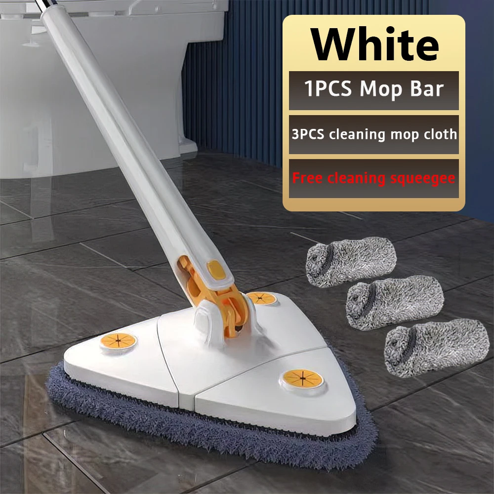 

360° Triangle Cleaning Mop Telescopic Household Ceiling Cleaning Brush Tool Floor Washer Self-draining To Clean Tiles and Walls