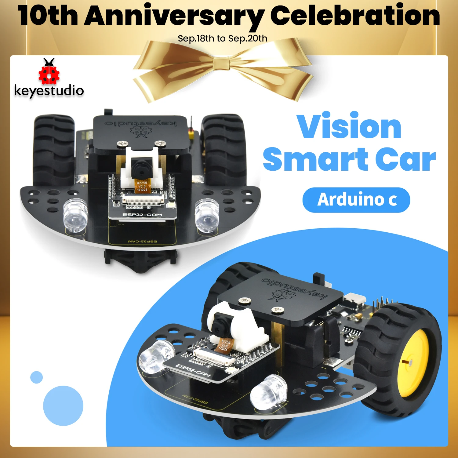 Keyestudio-ESP32-Vision-Smart-Car-For-Arduino-Robot-For-Programming ...