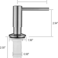 ห้องน้ําโลหะในตัวเครื่องจ่ายสบู่เหลวทองเหลืองอ่างล้างจานผงซักฟอกห้องครัวอุปกรณ์เสริม 100 ซม./500ML 1