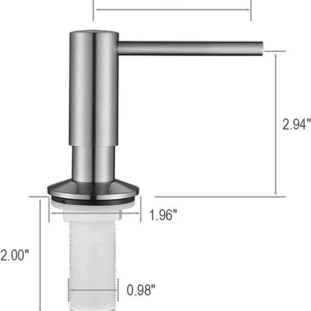 ห้องน้ําโลหะในตัวเครื่องจ่ายสบู่เหลวทองเหลืองอ่างล้างจานผงซักฟอกห้องครัวอุปกรณ์เสริม 100 ซม./500ML 1