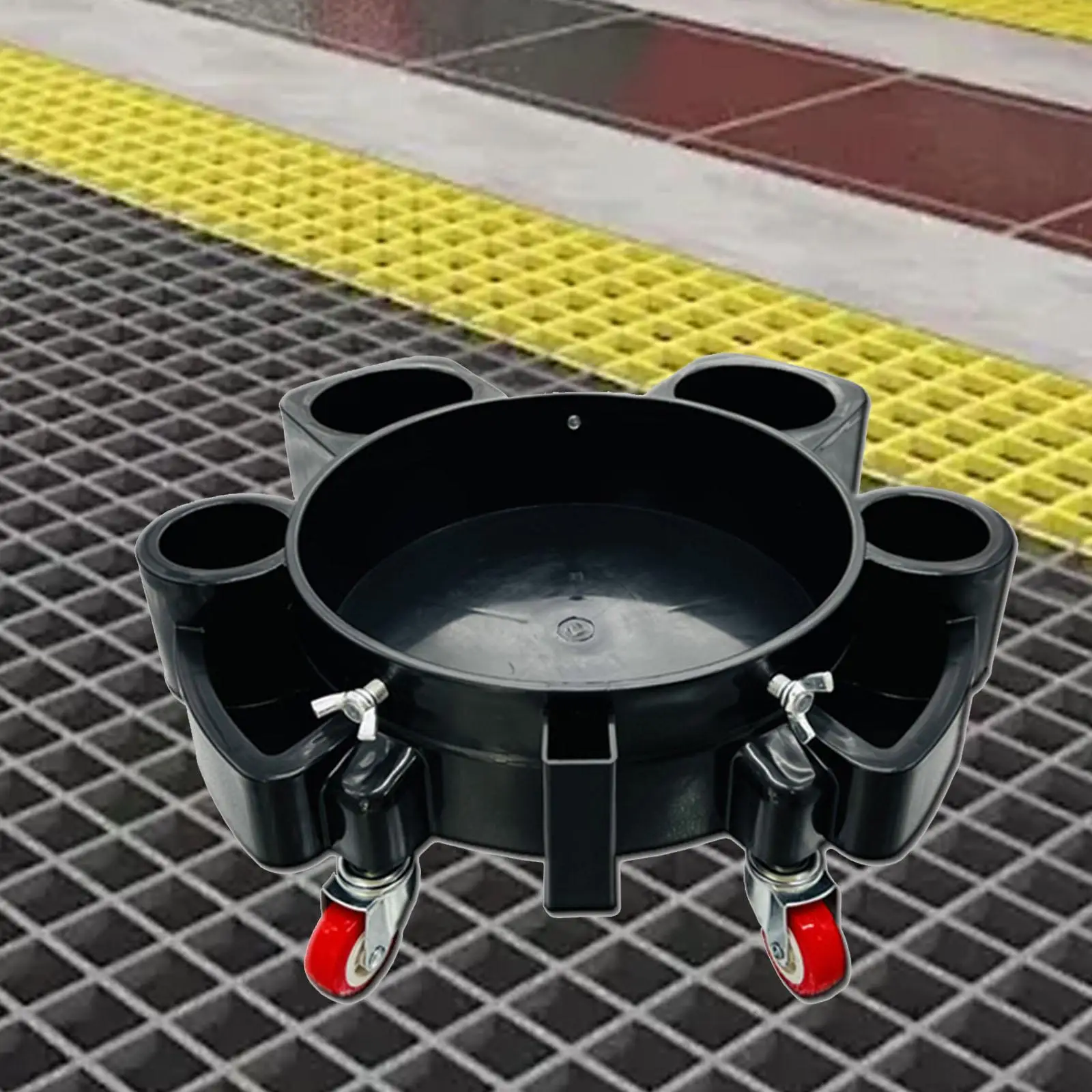 Bucket Dolly Black Rolling Bucket Dolly for Car Washing Detailing System