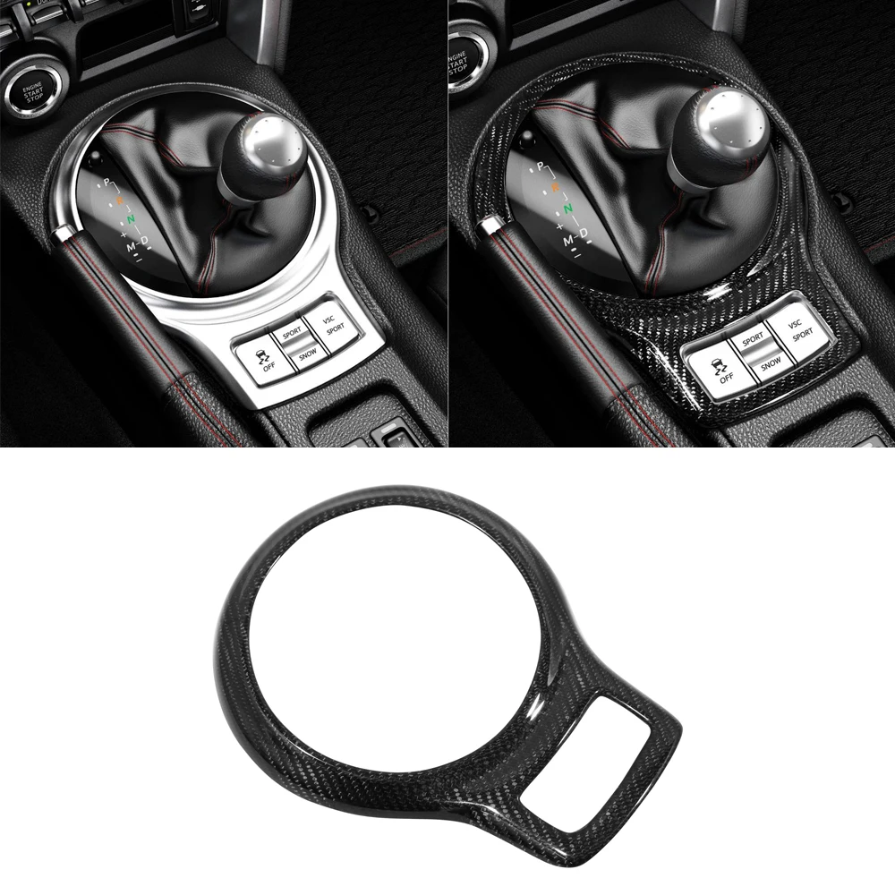

New Carbon Fiber Console Gear Decorative Panel Car Interior Accessories For Toyota 86/Subaru BRZ 2012-2020