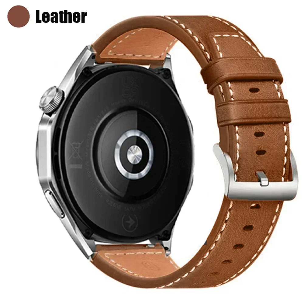 Genuine Leather Quick Release Smartwatch Band - Elegant 20mm/22mm Watch Strap Bracelet