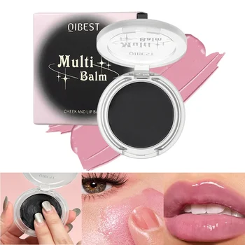 Heallor Black Crystal Blush Multi Balm Magic Temperature Change Blush Gel Blusher Cream for Lip Eye Makeup Pink Cheek Tint Rouge - Thumbnail 2