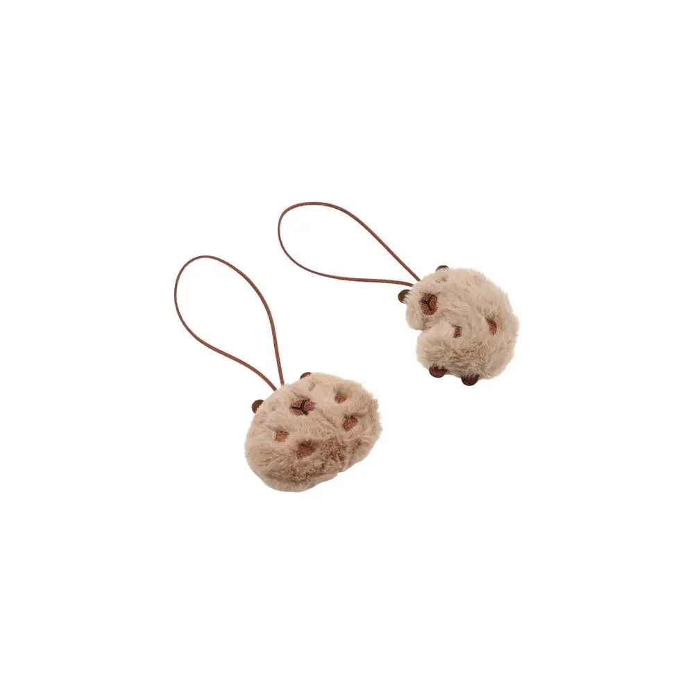 Cute Cartoon Capybara Plush Keychain Soft Plush Stuffed Bag Name Tag Toys Guinea Pig Pendant Kids