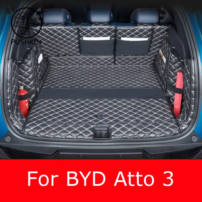 Tapis de sol de voiture pour Byd Seal Ev 2022- 2024 Tapis de coffre Tampon  de pied antidérapant imperméable entièrement entouré d'accessoire de  voiture à conduite à gauche