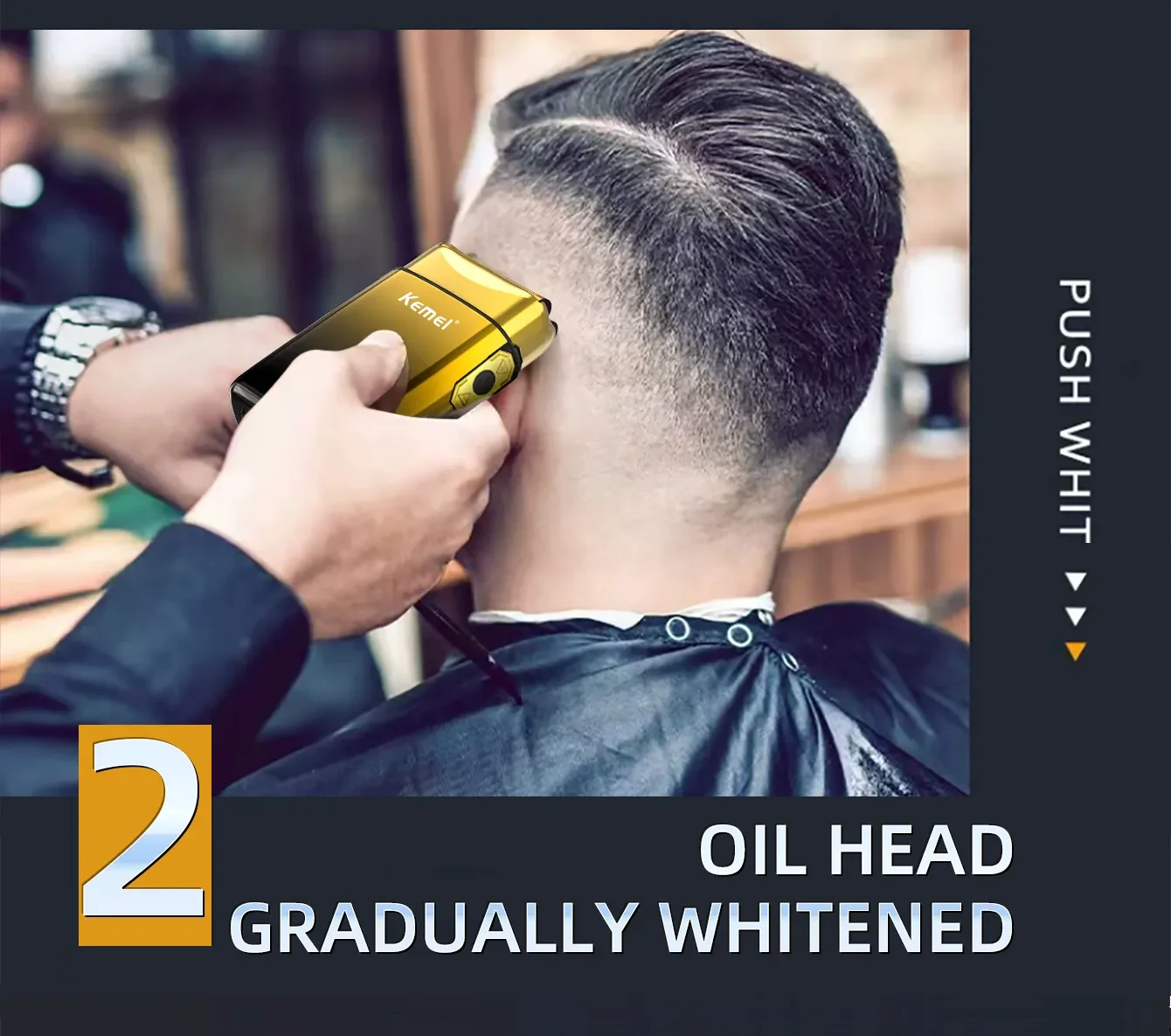 Description Picture 4 of itemKemei Electric Bald Head Razors Barber Foil Shavers LCD Display Cordless Men Shaving Machine USB Rechargeable Beard Hair Trimmer