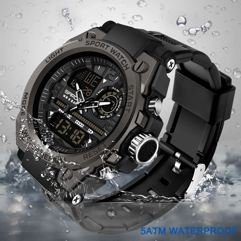 Orologio Militare Uomo Sportivo: Doppio Display, Impermeabile, Cronografo E Luce Notturna - Regalo Perfetto