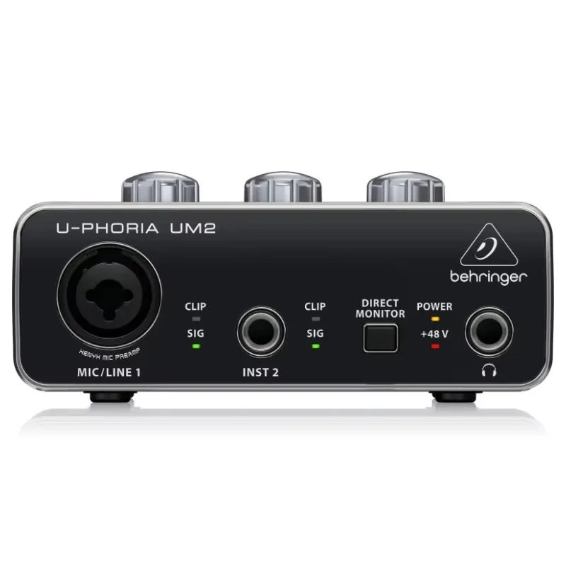 Hot Sell Promotion BEHRINGER UMC22/ BEHRINGER UM2 Microphone Amplifier Live Recording External Sound Card USB Audio Interface