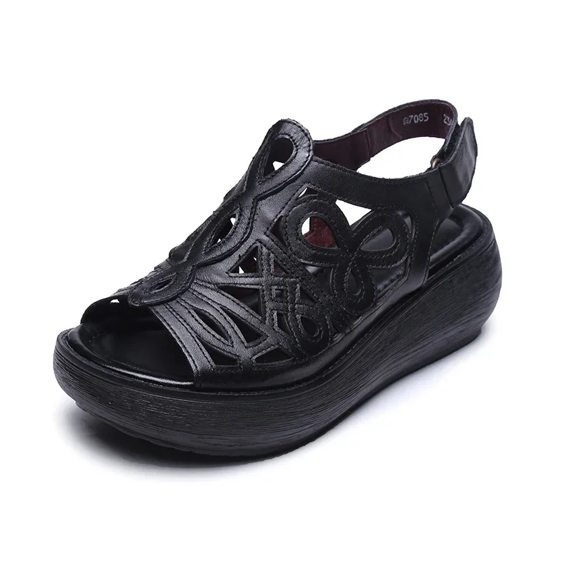 Women Oxford Shoes TIMETANG Spring Summer Genuine Leather Casual Women Flats Thick bottom Breathable