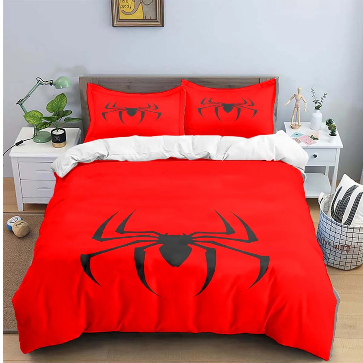 

Exquisite Red Spider Anime Digital Printing Bedding Set Duvet Cover Comforter Bed Youth Kids Girl Boys Birthday Gift