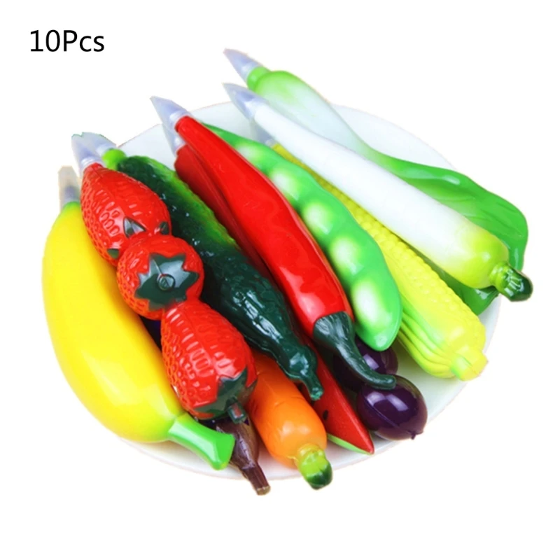 

10PCS Novelty Fruit Ballpoint Pen with Fridge Magnet for Kid Boy Girl Student Game Reward Christmas Stocking Fillers