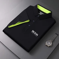 Polo à manches courtes pour hommes, de haute qualité, à la mode, décontracté, absorbant la sueur, respirant, cool, nouvelle collection été 5