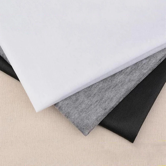 Entretelas y forros de tela no tejida, gris, Blanco, Negro, adhesivo de  retales de costura de una sola cara - AliExpress