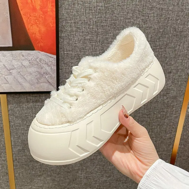 

Fashion Women's Sneakers Plush Womens Shoes Comfortable Ladies Vulcanized Shoes High Quality Platform Shoes Zapatos Para Mujeres