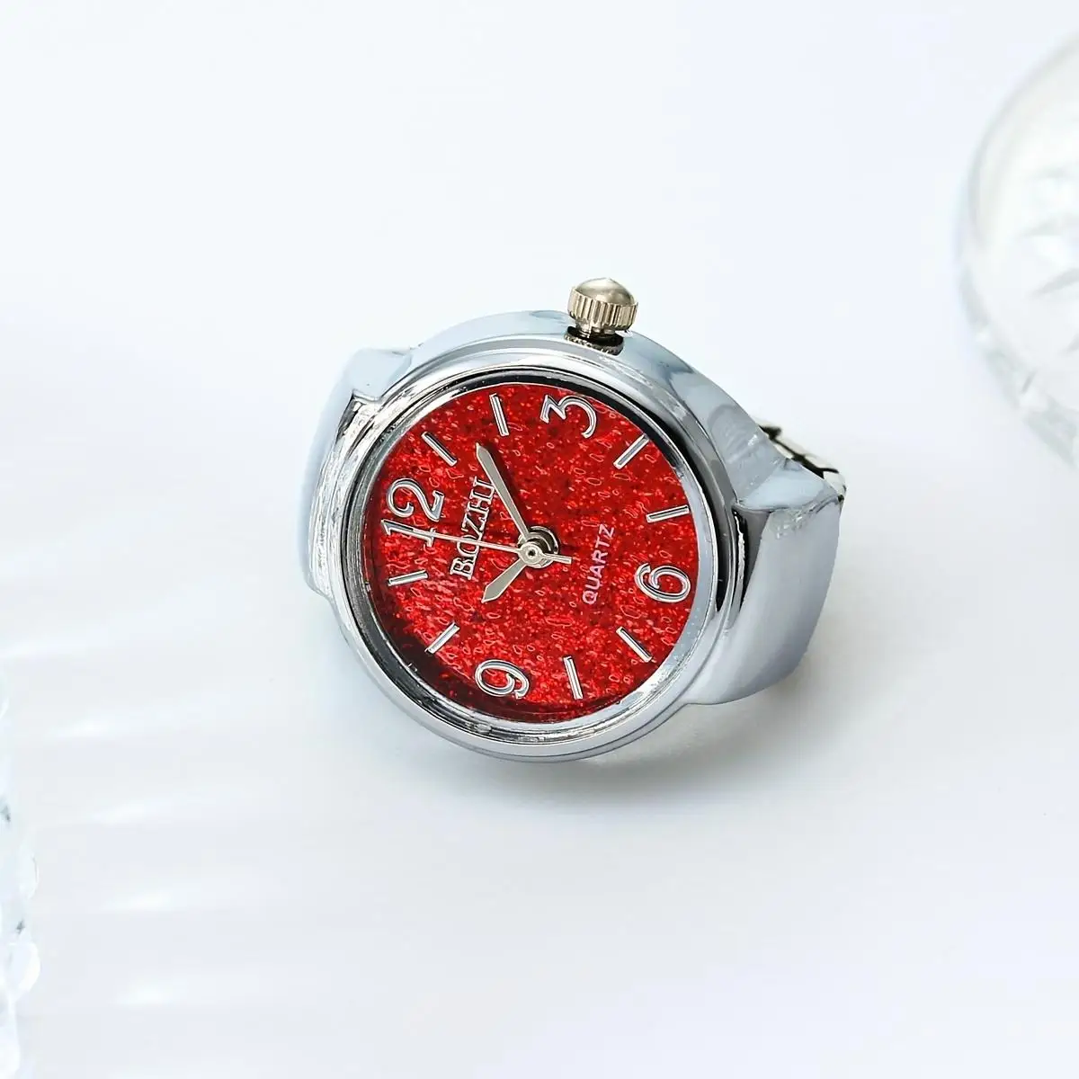 Rainbow Color Trendy Ring Watch – Fashionable Unisex Timepiece