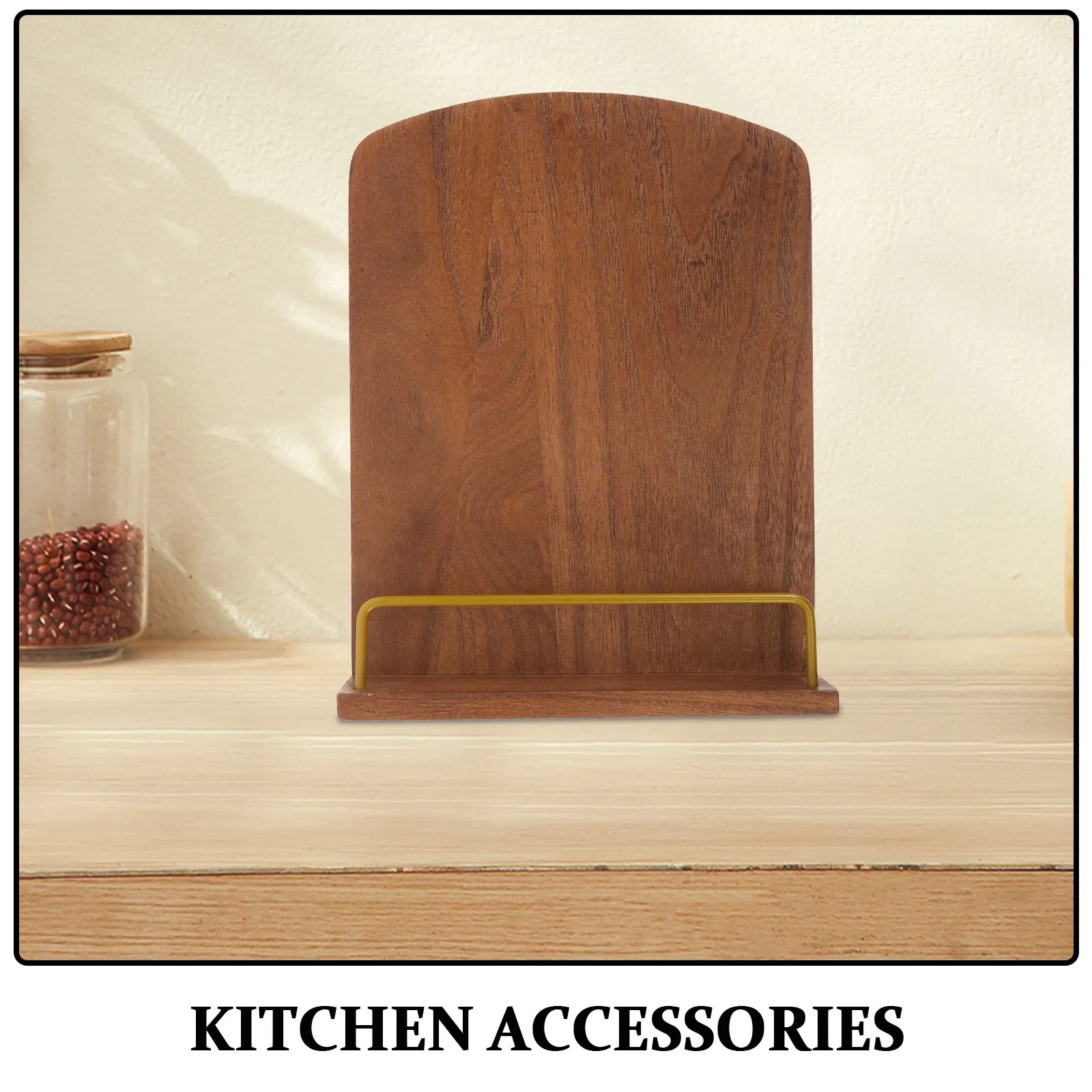 조절 가능한 나무 요리책 스탠드 주방 카운터 레시피북 홀더 러스틱 태블릿 홀더 요리용 주방 장식