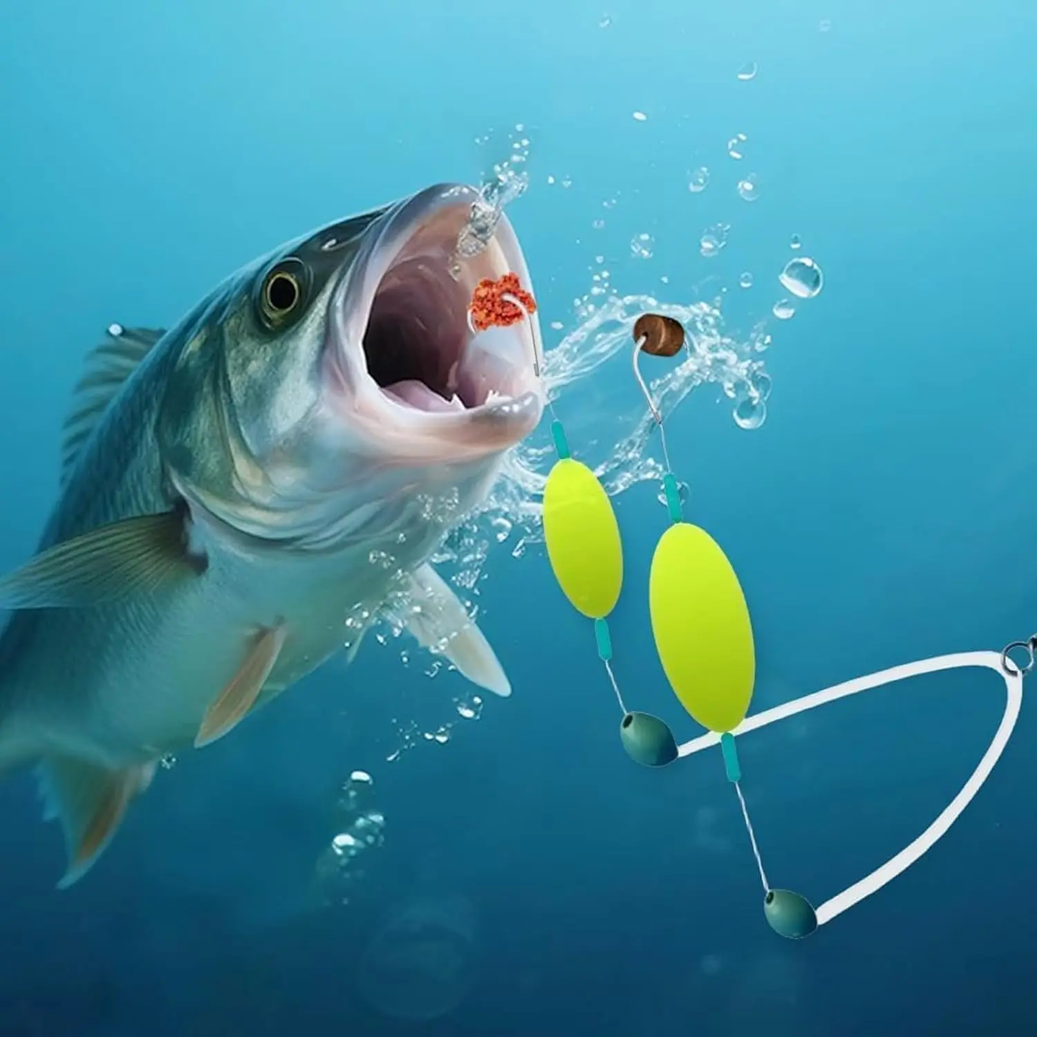 1/5/10Pcs Double Reverse Fishing Hook Off-Bottom Double Hook Rig Set for European Carp Fishing, Bypass Weeds Stones & Silt