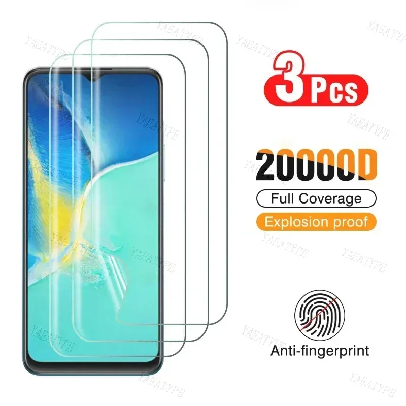 

Гидрогелевая пленка для Vivo Y33S Y21 Y73 Y53S Y53t Y72 Y33T Y75 Y30S Y31 Y30 Y35 Y77E Y02S Y55 V25 T2X T1 Pro, Защитная пленка для экрана, 3 шт.