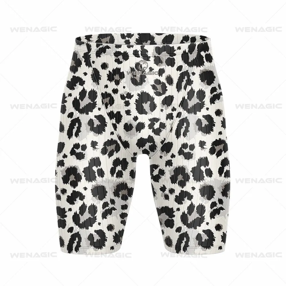 Men's Swimming Jammer Swimwear Endurance Athletic Training Swimsuit Summer Beach Swimming Trunks Diving Surf Tight Shorts
