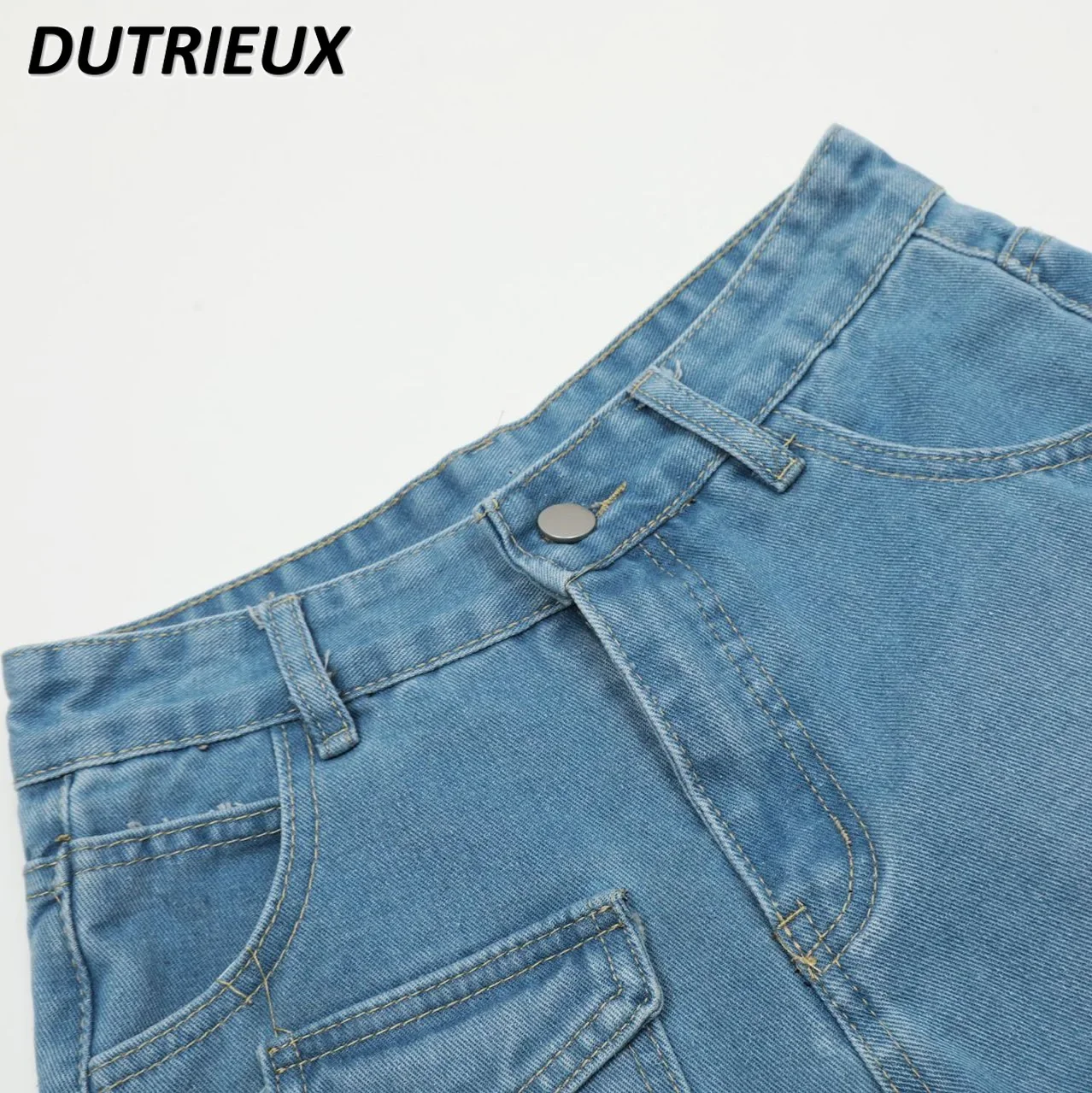 High Street Style Fashion Casual Denim Shorts for Women2024 Spring and Summer New Hot Girl Two Piece Set Ladies' Short Pants