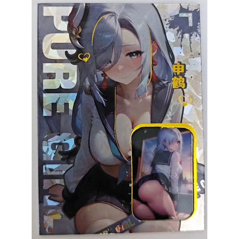Anime Goddess Story Ganyu Yelan Kafka Sangonomiya Kokomi Keqing Shenhe Film Cards Christmas Birthday Gifts Children's Toys