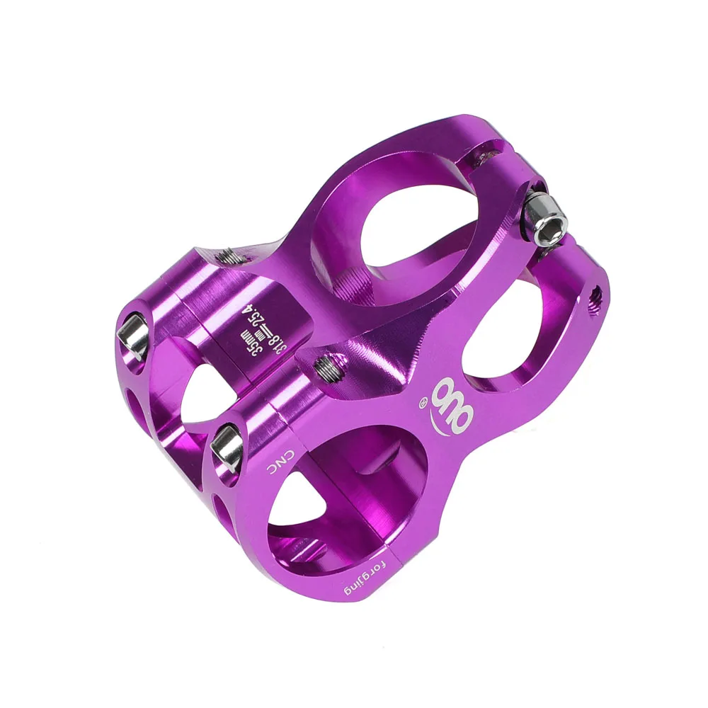 

OUO CNC Stem MTB Mountain Bike Stem 0 Degree 31.8-25.4mm Handlebar Riser Aluminum Downhill Short Bicycle Stem 35mm