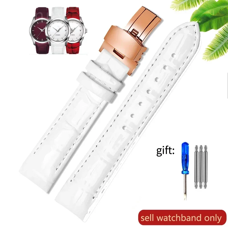 Elegant Genuine Leather Watch Strap - Waterproof & Sweatproof 18mm Women's Band Accessories