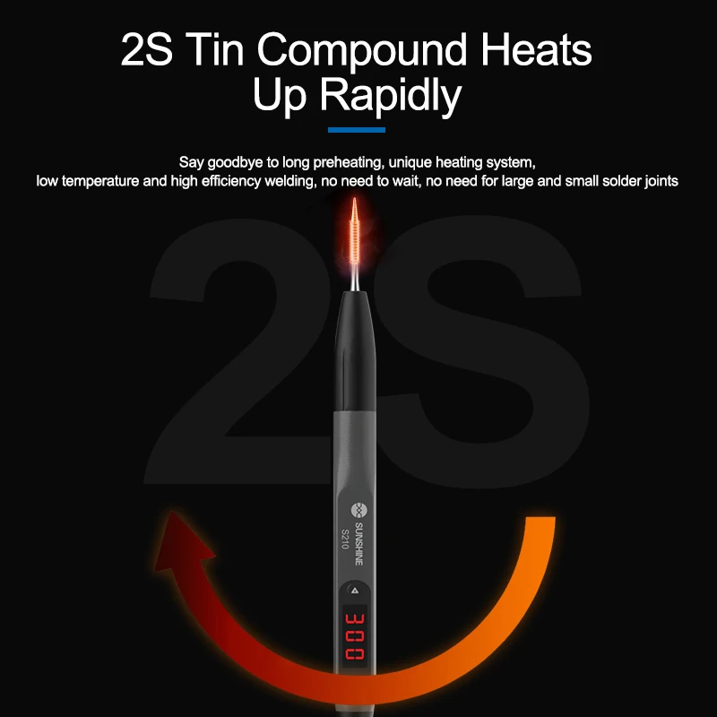 Soldering Iron C210 Integrated Soldering Iron Tip S210 Heating Core Efficient Heat Conduction for JBC Sugon Aifen T210 T26 A9 Soldering station