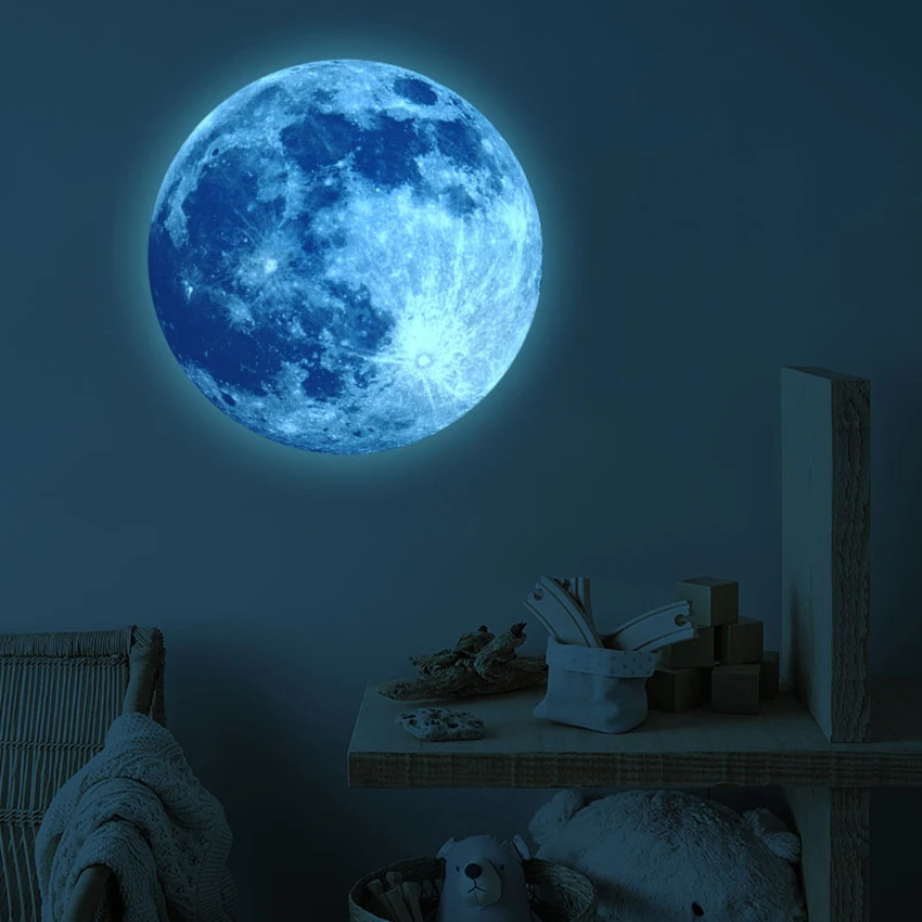 Luminous Stars Moon Wall Stickers Home Kids Bedroom Living Room Decorations Fluorescent Decals Glow in the Dark Starry Sky