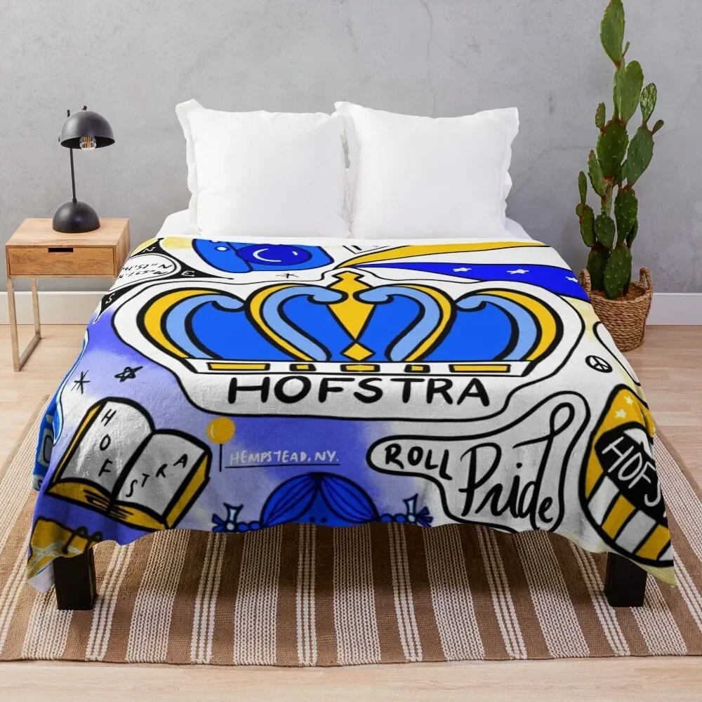 

Hofstra Throw Blanket fluffy Plush wednesday Summer Blankets