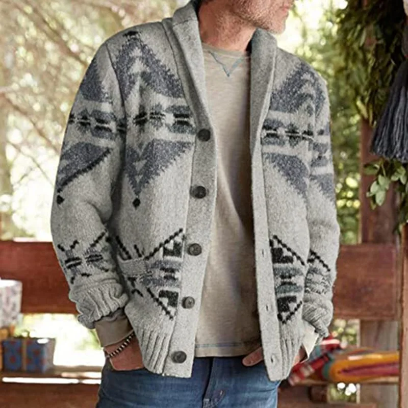 

Men's Sweater Cardigan Autumn And Winter New Thickened European And American Fashion Casual Large Size Sweater