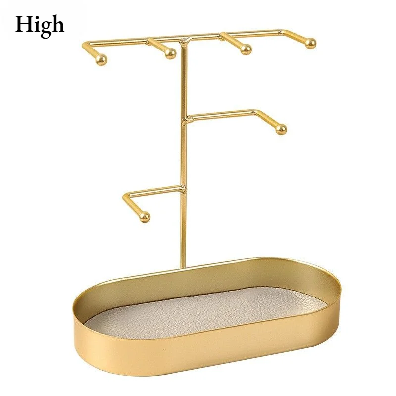 

Jewelry Organizer Stand with Tray Hanging Holder Key Storage Tray for Earrings Watches