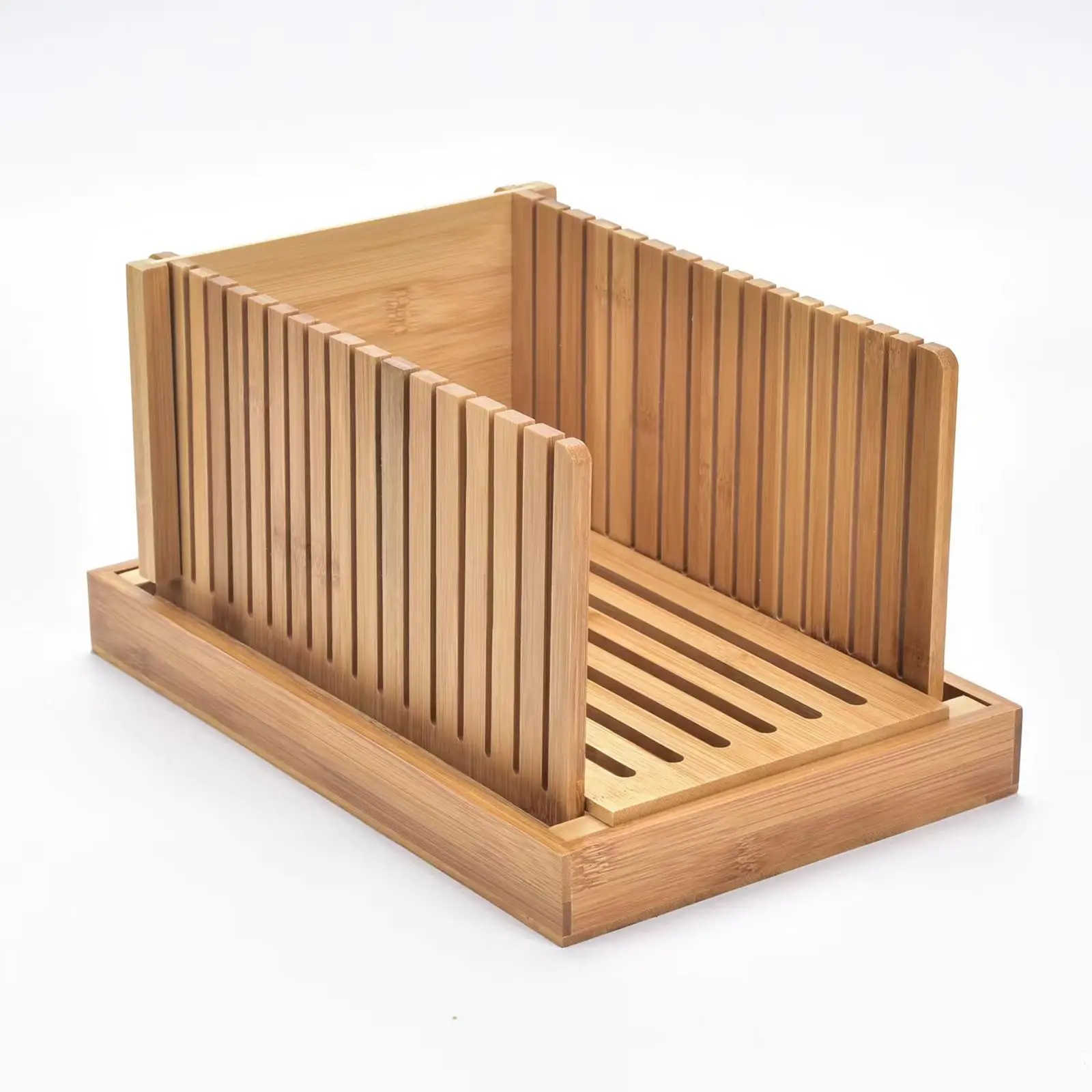 Premium Bamboo Bread Slicers with Crumb Tray Bread Slicers Machine Bread Loaf Slicers Folding for Bread Slicing Kitchen Baking Premium Bamboo Bread Slicers with Crumb Tray Bread Slicers Machine Bread Loaf Slicers Folding for Bread Slicing Kitchen Baking